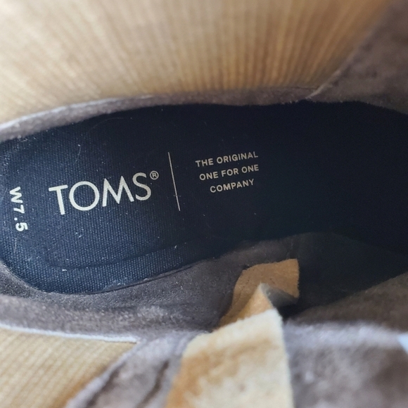 Toms Sadie Suede Boot Womens Size 7.5 Animal Print Wedge Booties Side Zip - Picture 9 of 9